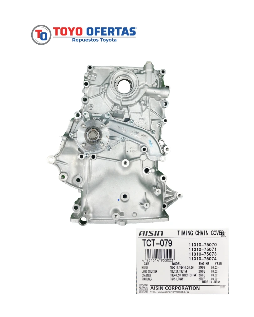 11310-75071-J AISIN TAPA CADENA TCT-079 MOTOR 2TR 2.7 HILUX/HIACE