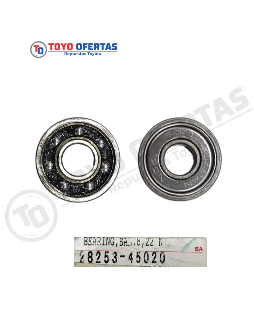[28253-45020] COJINETE, INDUCIDO DEL MOTOR DE ARRANQUE, TOYOTA COROLLA 1987-2001/CAMRY 1983-19991/LAND CRUISER 1990-2006 (28253-45020)