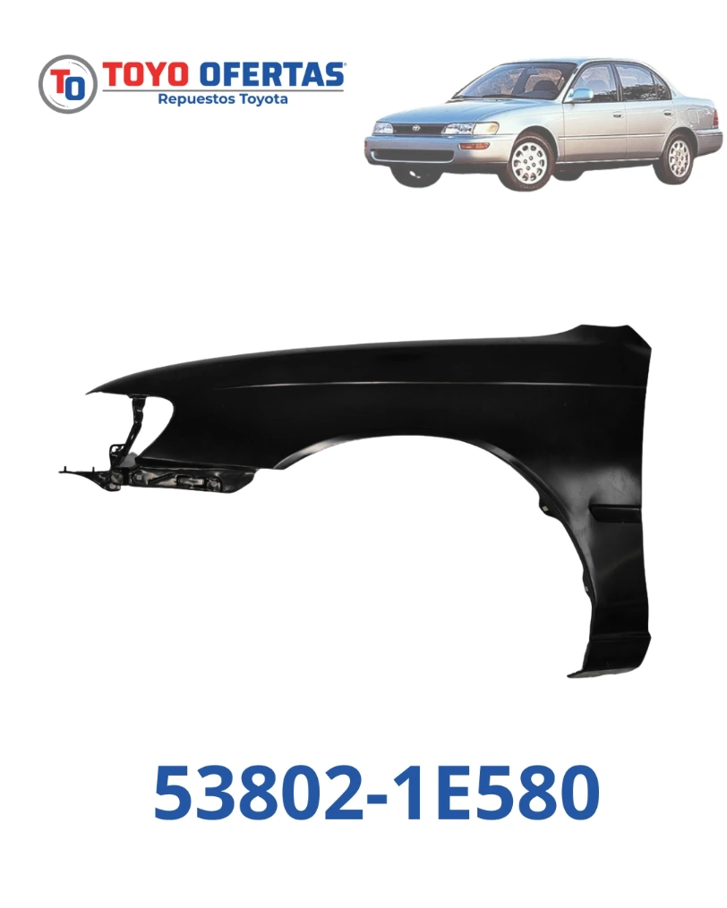 53802-1E580 GUARDAFANGO IZQUIERDO ORIGINAL TOYOTA BABY CAMRY
