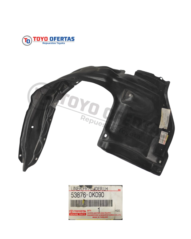 53876-0K090 GUARDAPOLVO DELANTERO, LH, TOYOTA FORTUNER 2005-2012