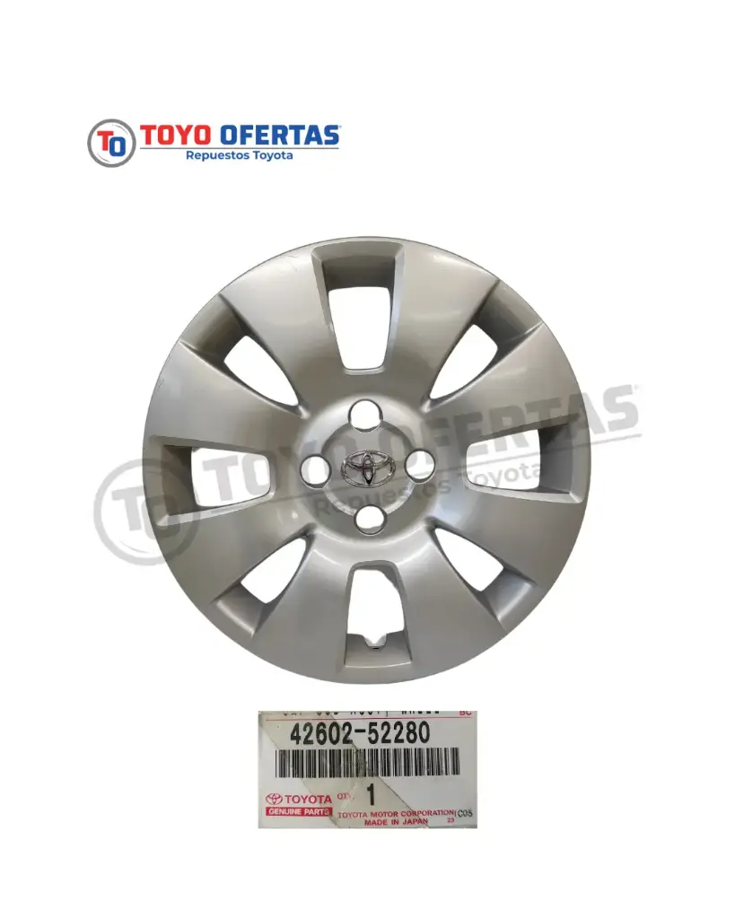 [42602-52280] TAPA DE LA RUEDA, TOYOTA COROLLA / YARIS RIM 15 (42602-52280)