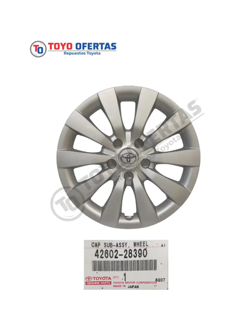 TAPA DE LA RUEDA, TOYOTA PREVIA 2006-2019 RIM 16 (42602-28390)