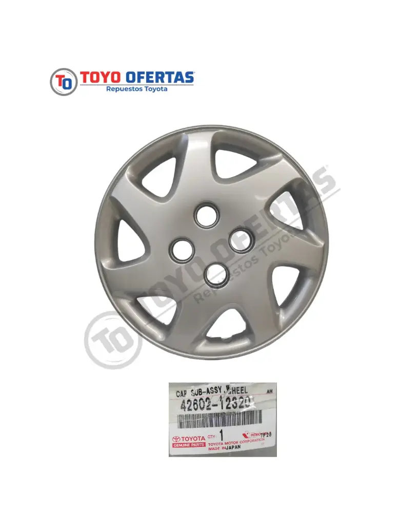 TAPA DE LA RUEDA, TOYOTA COROLLA 1996-1998 1.6 RIM 14 (42602-12320)