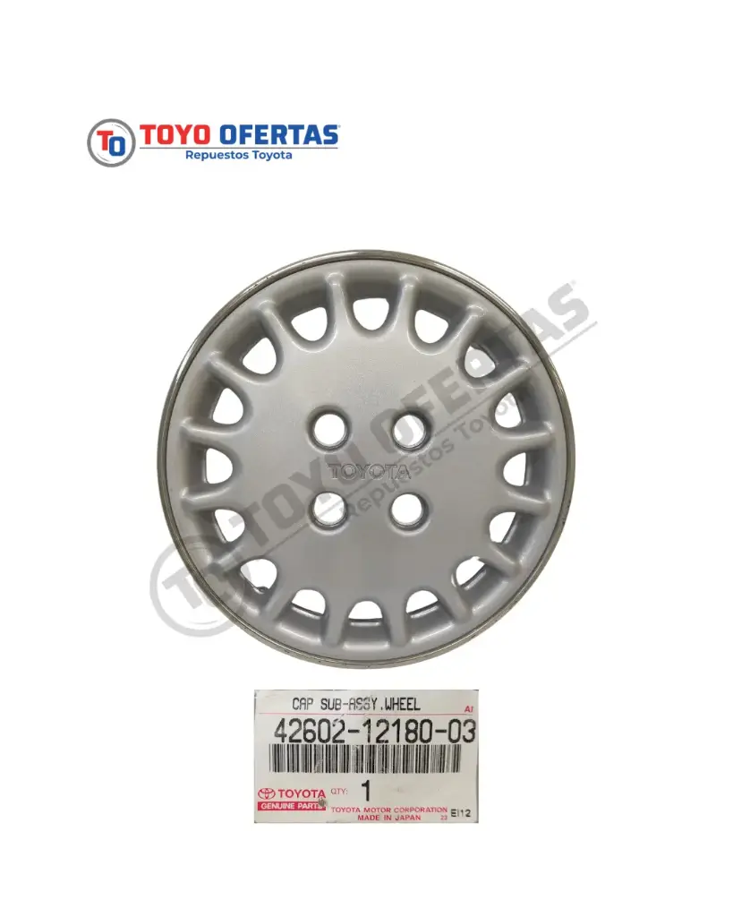 TAPA DE LA RUEDA, TOYOTA COROLLA SKY RIM 14 (42602-12180)