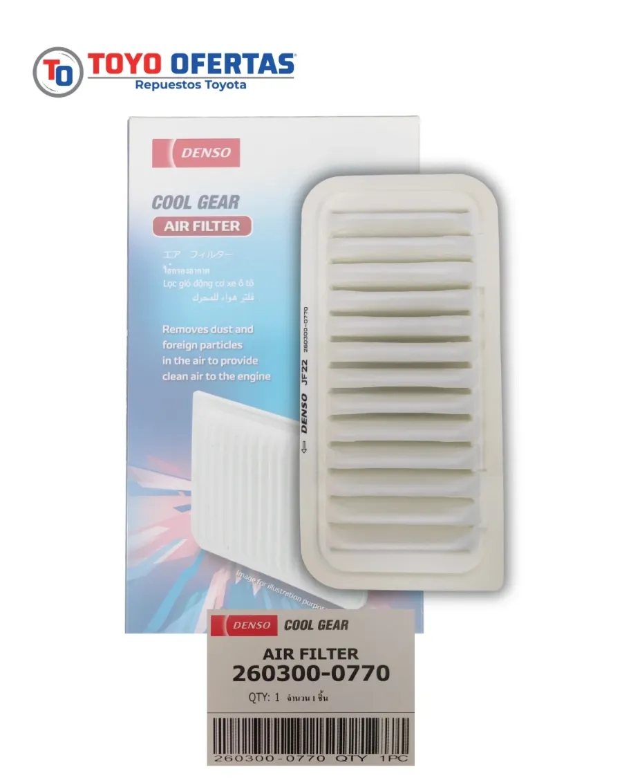 260300-0770 Filtro Aire Toyota Yaris 99/02 Negro