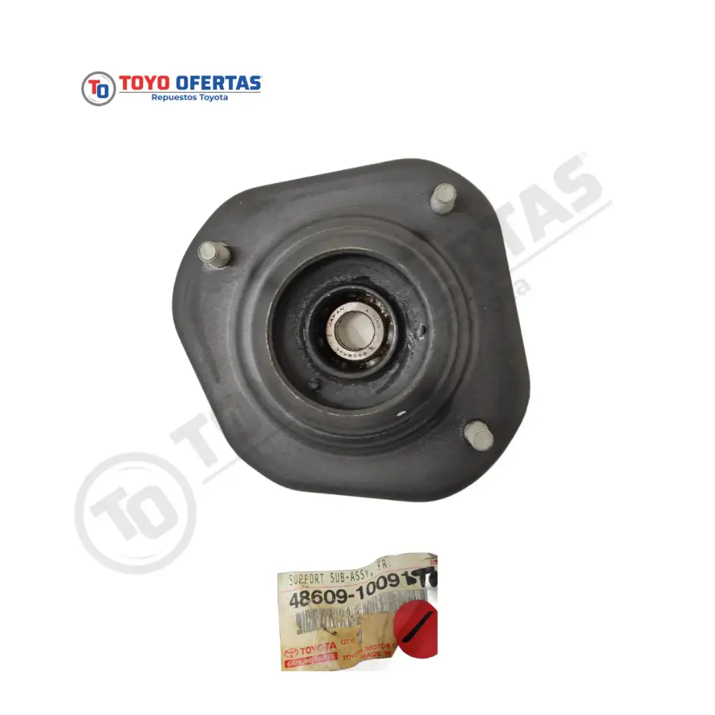 48609-10091    BASE AMORTIGUADOR DELANTERO TOYOTA STARTLET 1.3 3TORNILLOS 14