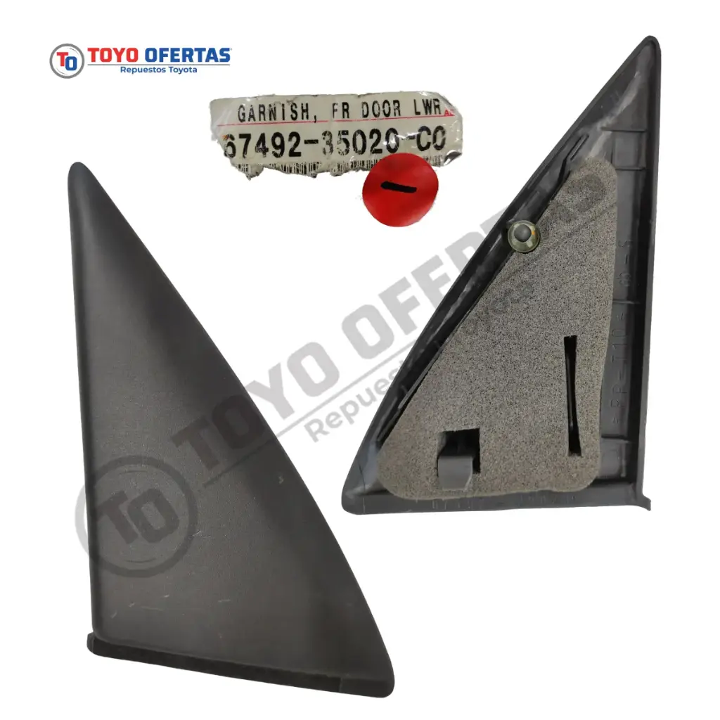 67492-35020-C0   GUARNICIÓN, SOPORTE DEL MARCO INFERIOR DE LA  PUERTA DELANTERA, IZQUIERDA