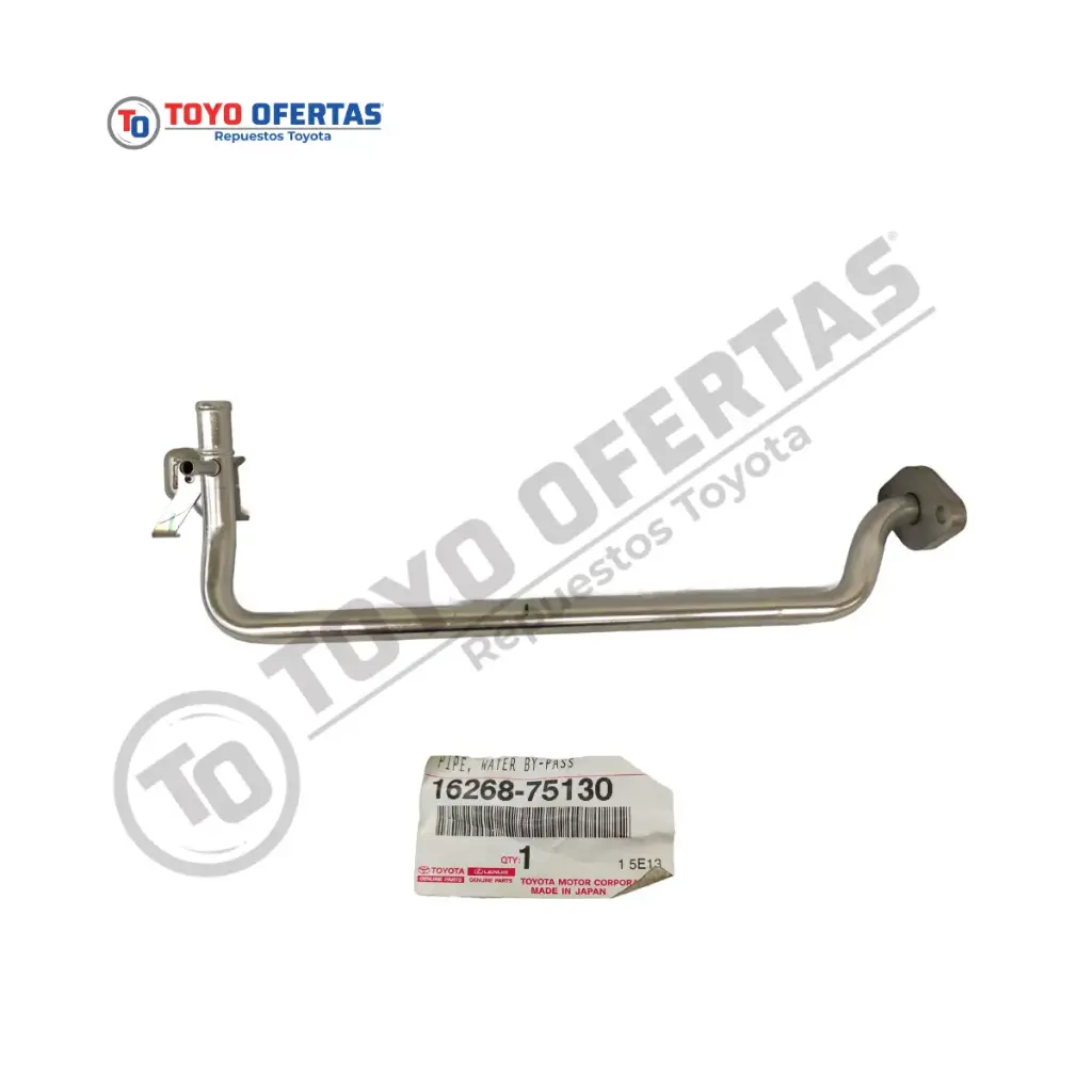 16268-75130  TUBO DESVIO AGUA LATERAL HILUX 2.7 2015-2018 2TR