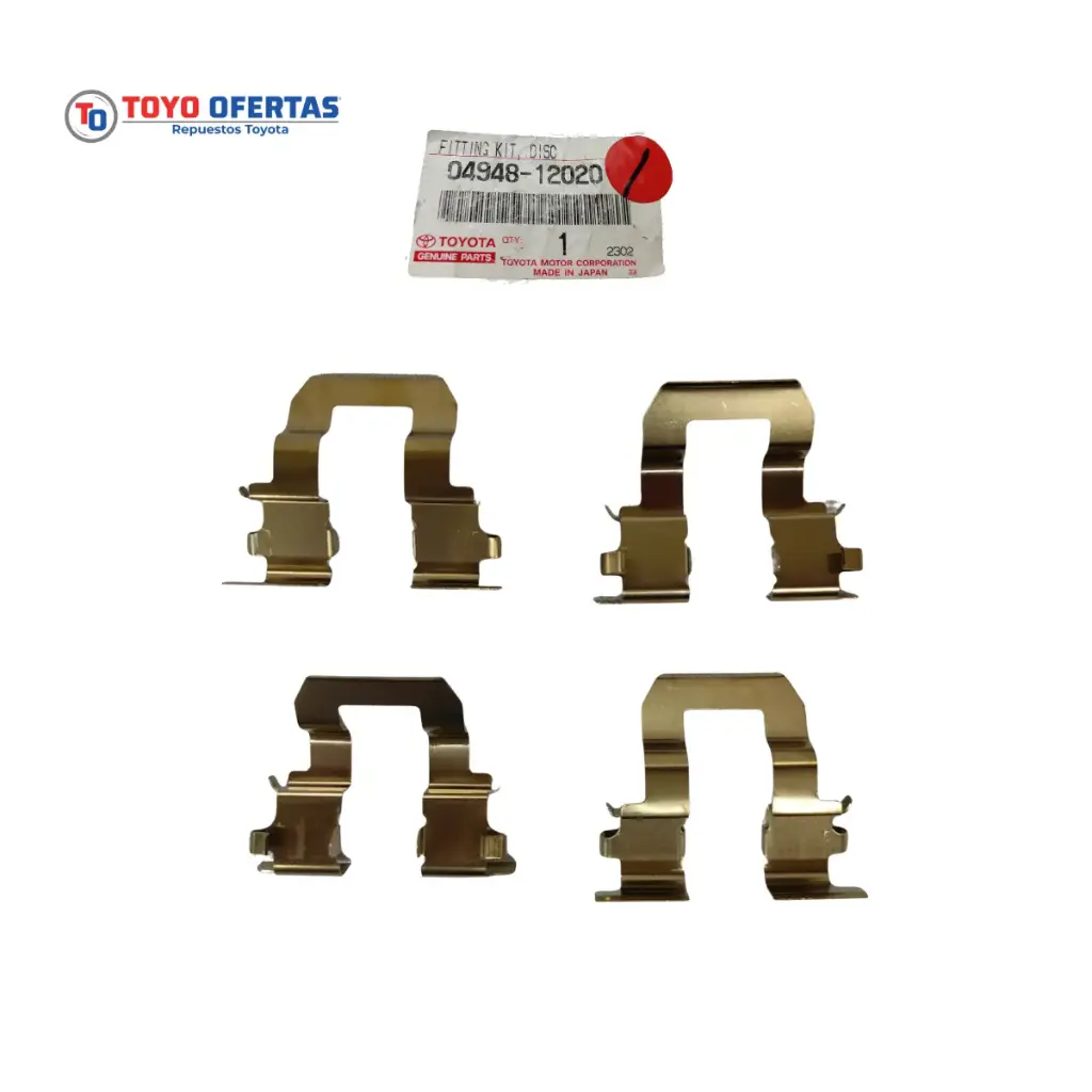 04948-12020 KIT DE ANTIRUIDOS FRENOS TRASEROS TOYOTA COROLLA 1999-2002