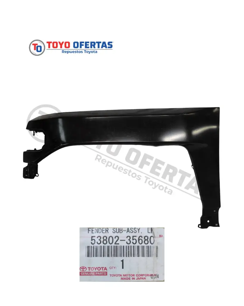 53802-35680  GUARDABARROS, DELANTERO IZQUIERDO, FJ CRUISER