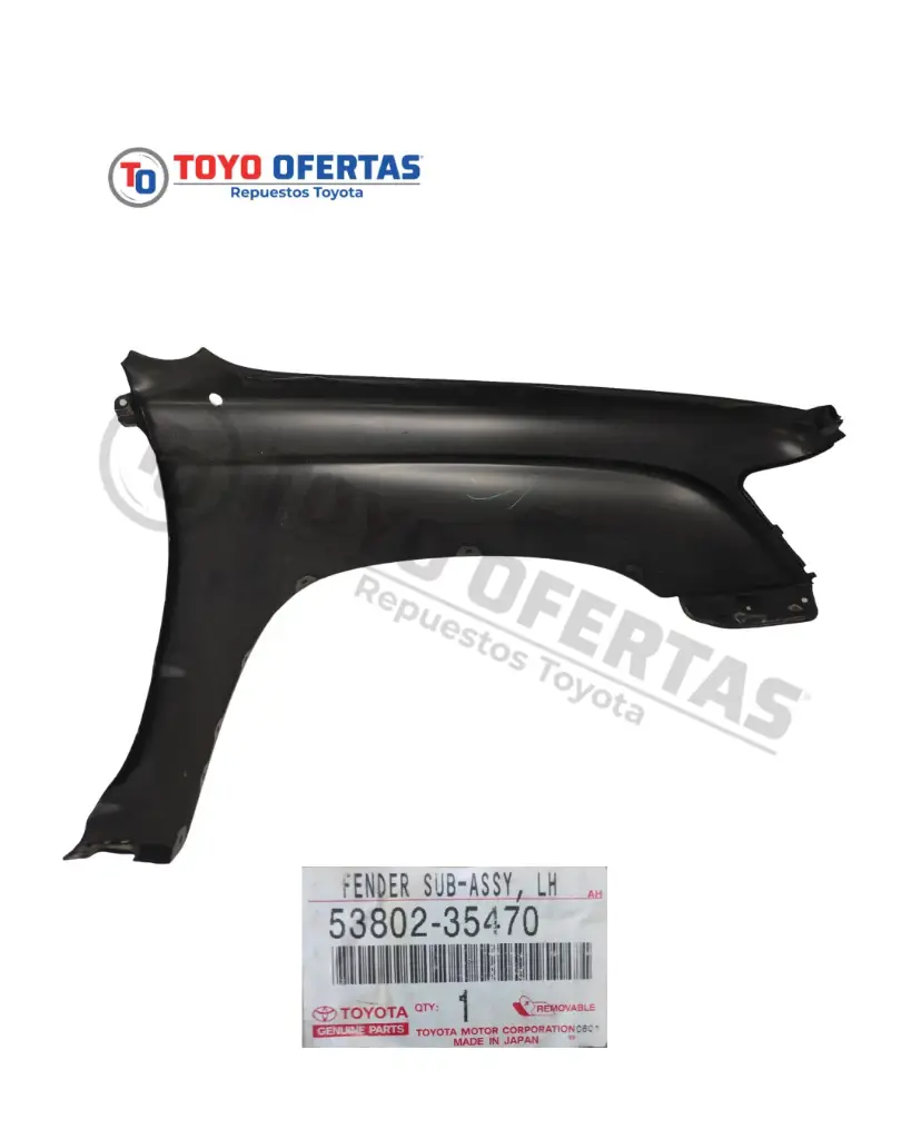 53802-35470  GUARDABARRO, DELANTERO IZQUIERDO HILUX