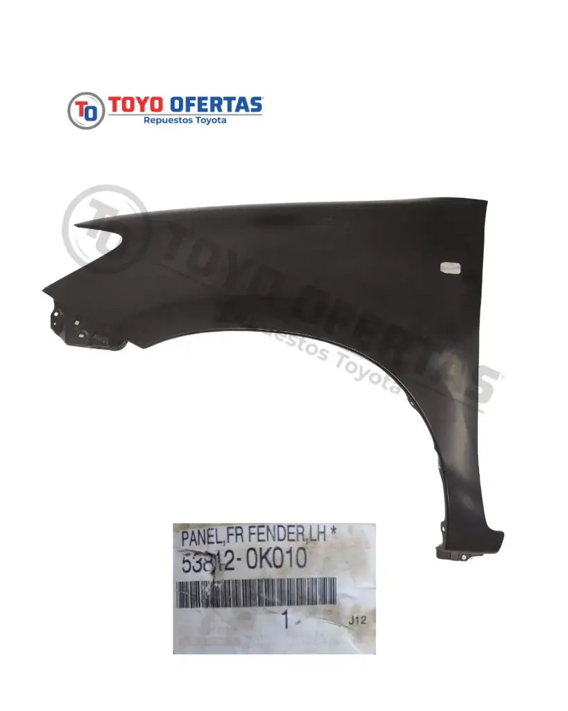 53812-0K010  GUARDABARRO DELANTERO IZQUIERDO HILUX/FORTUNER