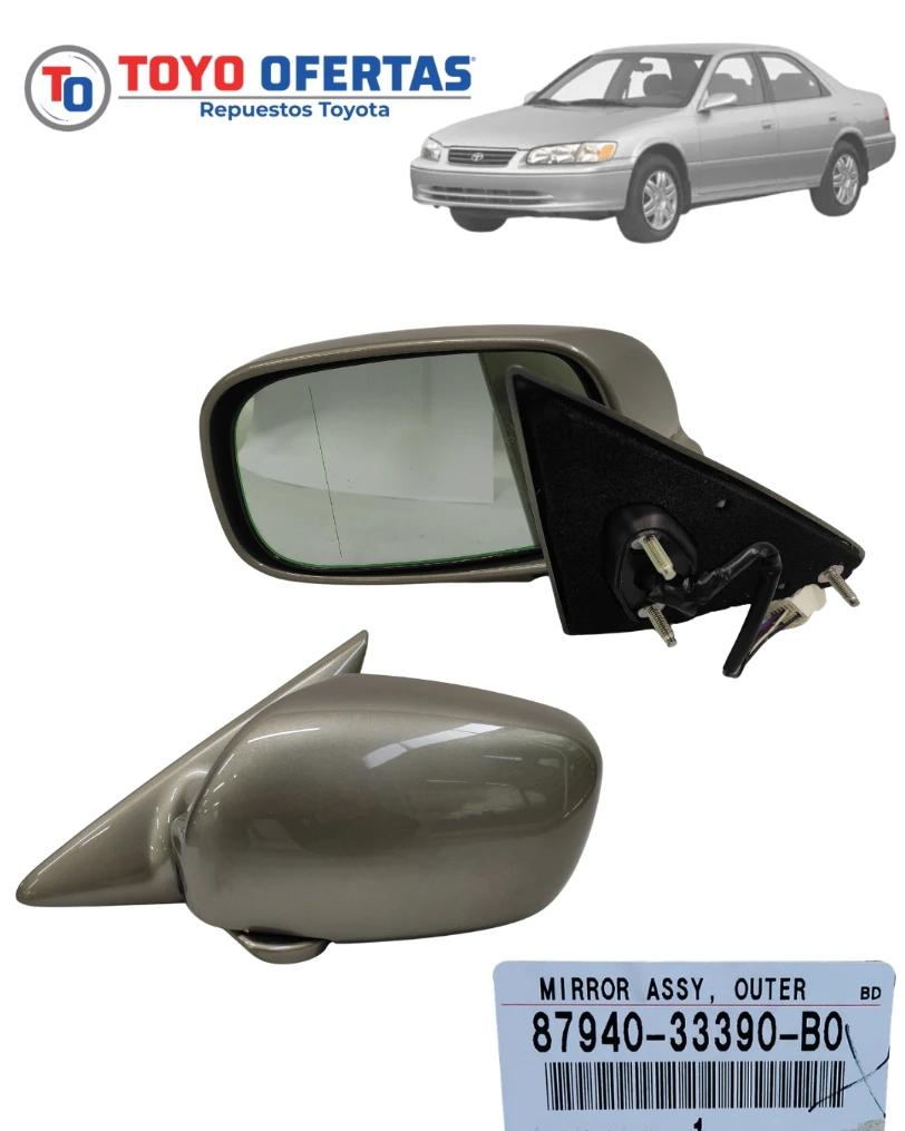 87940-33390-B0 RETROVISOR ELECTRICO IZQUIERDO TOYOTA CAMRY 1997-2001