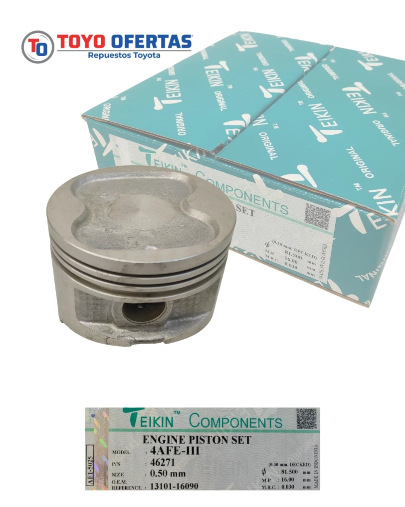 13101-16090 PISTONES TEIKIN 0.50 TOYOTA COROLLA BABY CAMRY/ ARAYA/ SKY