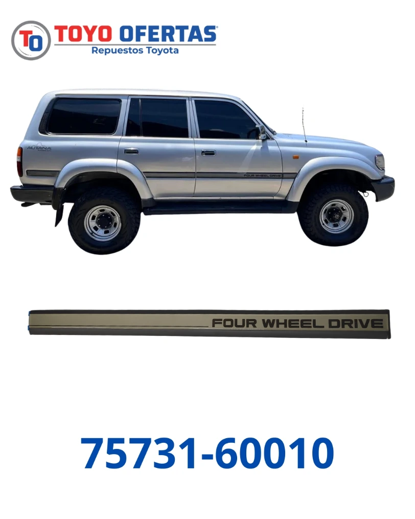 75731-60010 PLATINA PUERTA DELANTERA DERECHA TOYOTA AUTANA BURBUJA