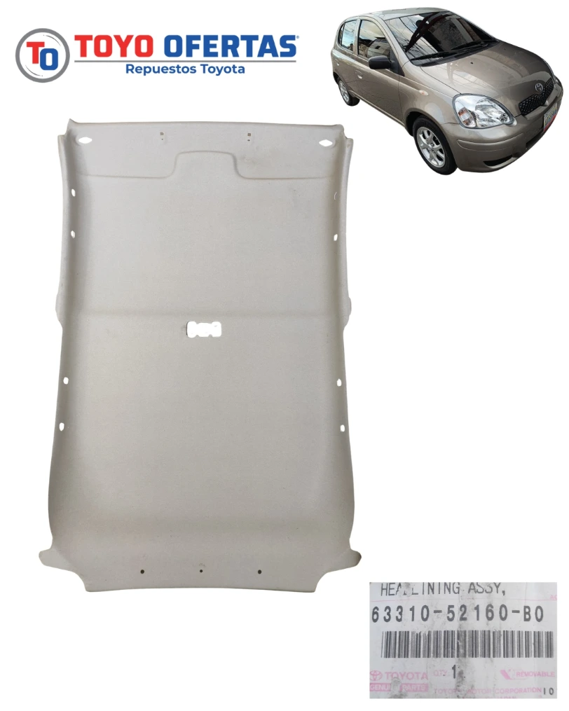 63310-52160-B0 TAPICERIA DEL TECHO TOYOTA YARIS SOL 2000-2005