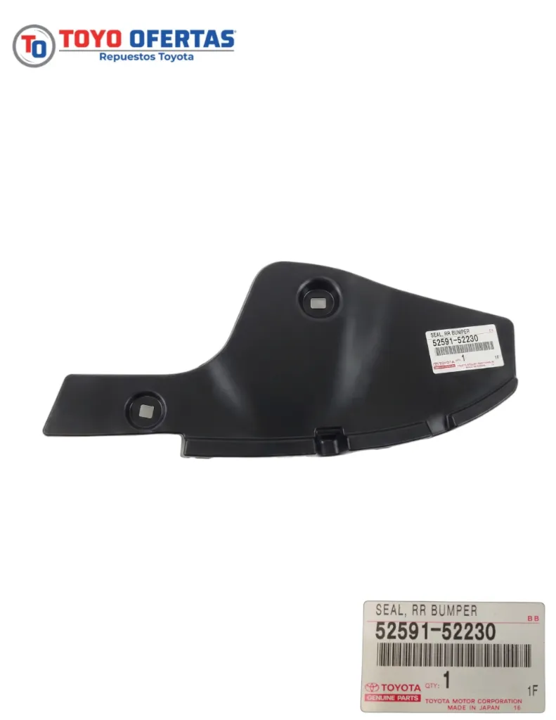 52591-52230 GUARDAPOLVO DE PARACHOQUE TRASERO DERECHO, TOYOTA YARIS BELTA