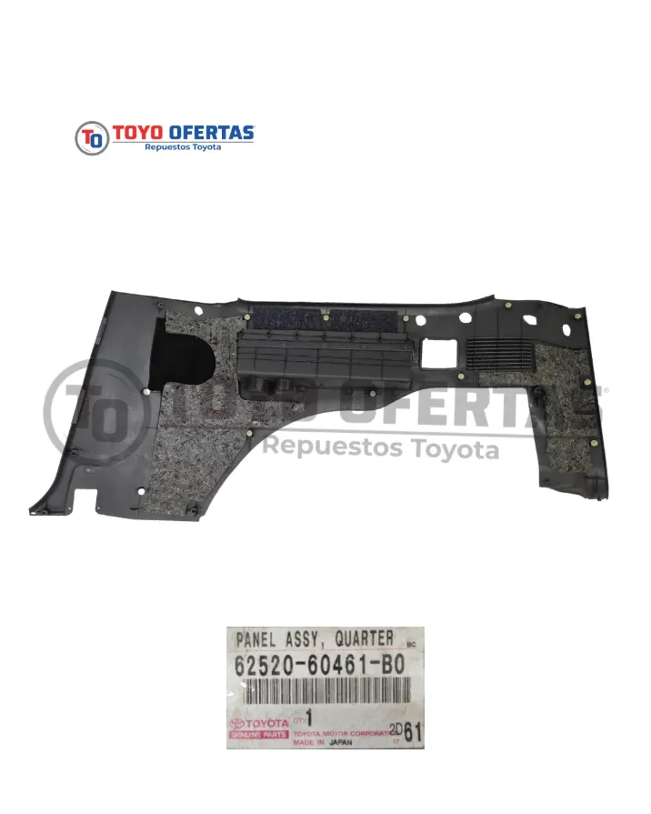 62520-60461-B0 TAPICERIA INTERNA GUARDAFANGO TRASERO IZQUIERDO TOYOTA MERU