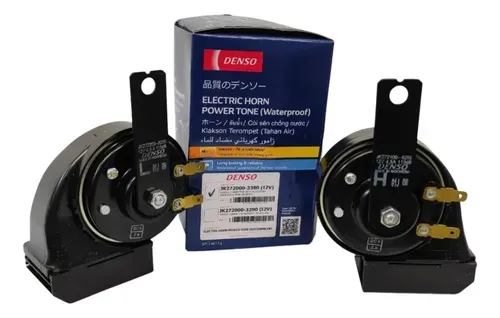 272000-3380JK Claxon Jgo 12v Caracol Corolla 0324 (impermable)+ Accesorios Negro