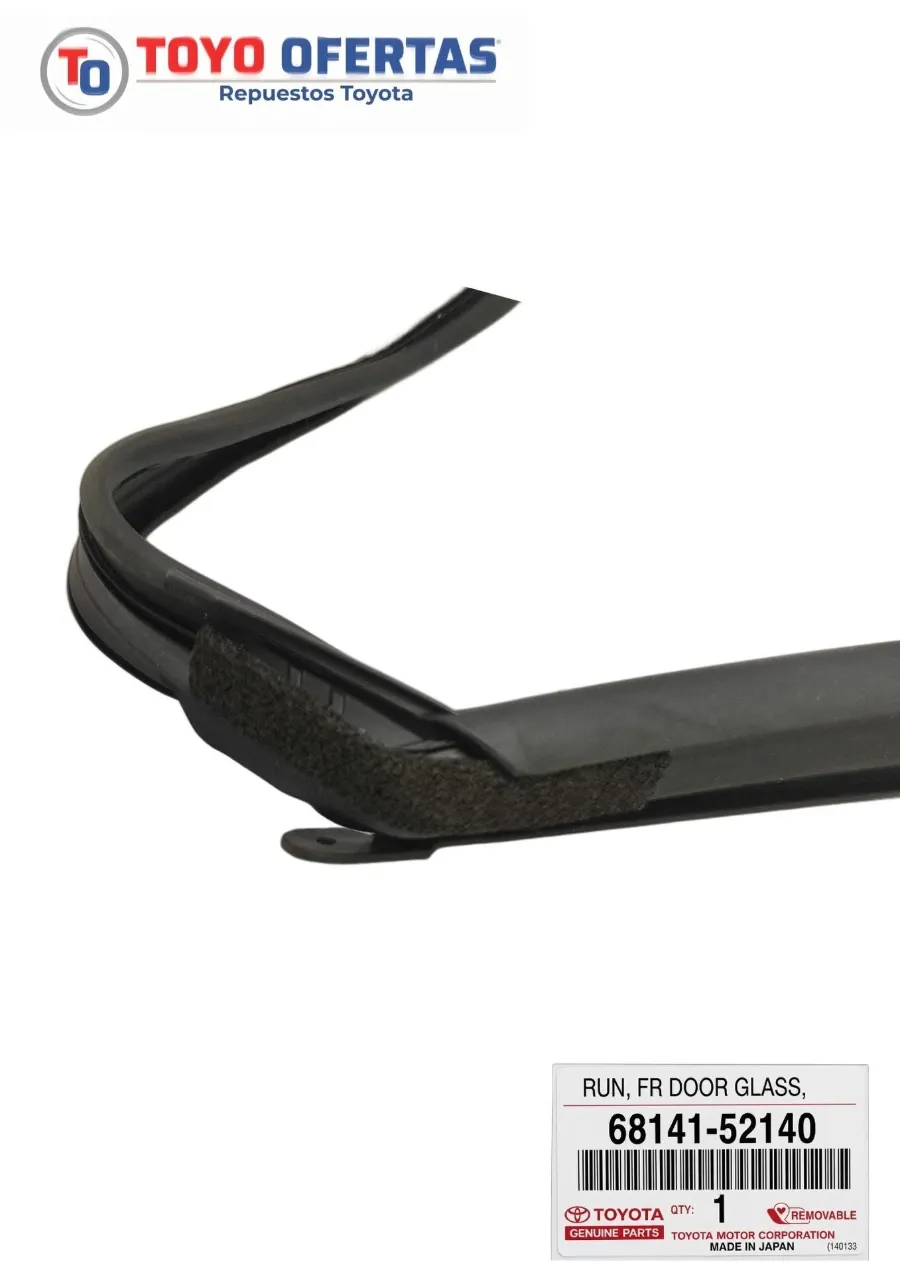 68141-52140 GOMA CORREDERA VIDRIO PUERTA DEL RH TOYOTA YARIS SOL 3PUERTA