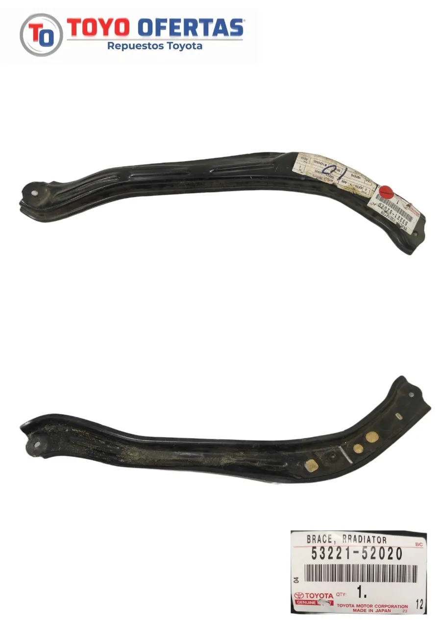 53221-52020 BASE O SOPORTE RADIADOR DERECHO TOYOTA YARIS BELTA