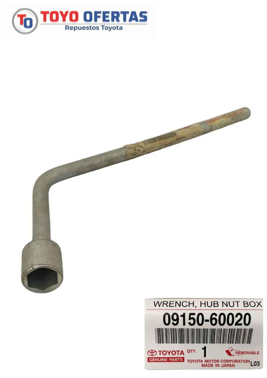 09150-60020 LLAVE PARA TUERCAS LLANTAS TOYOTA FJ CRUISER/BURBUJA/MACHO