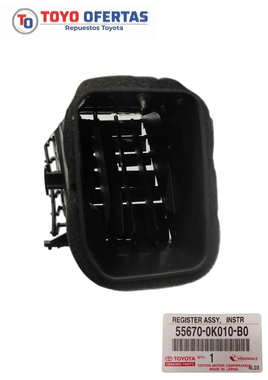 55670-0K010-B0 REJILLA A/A CENTRAL DERECHO TOYOTA FORTUNER 05-12