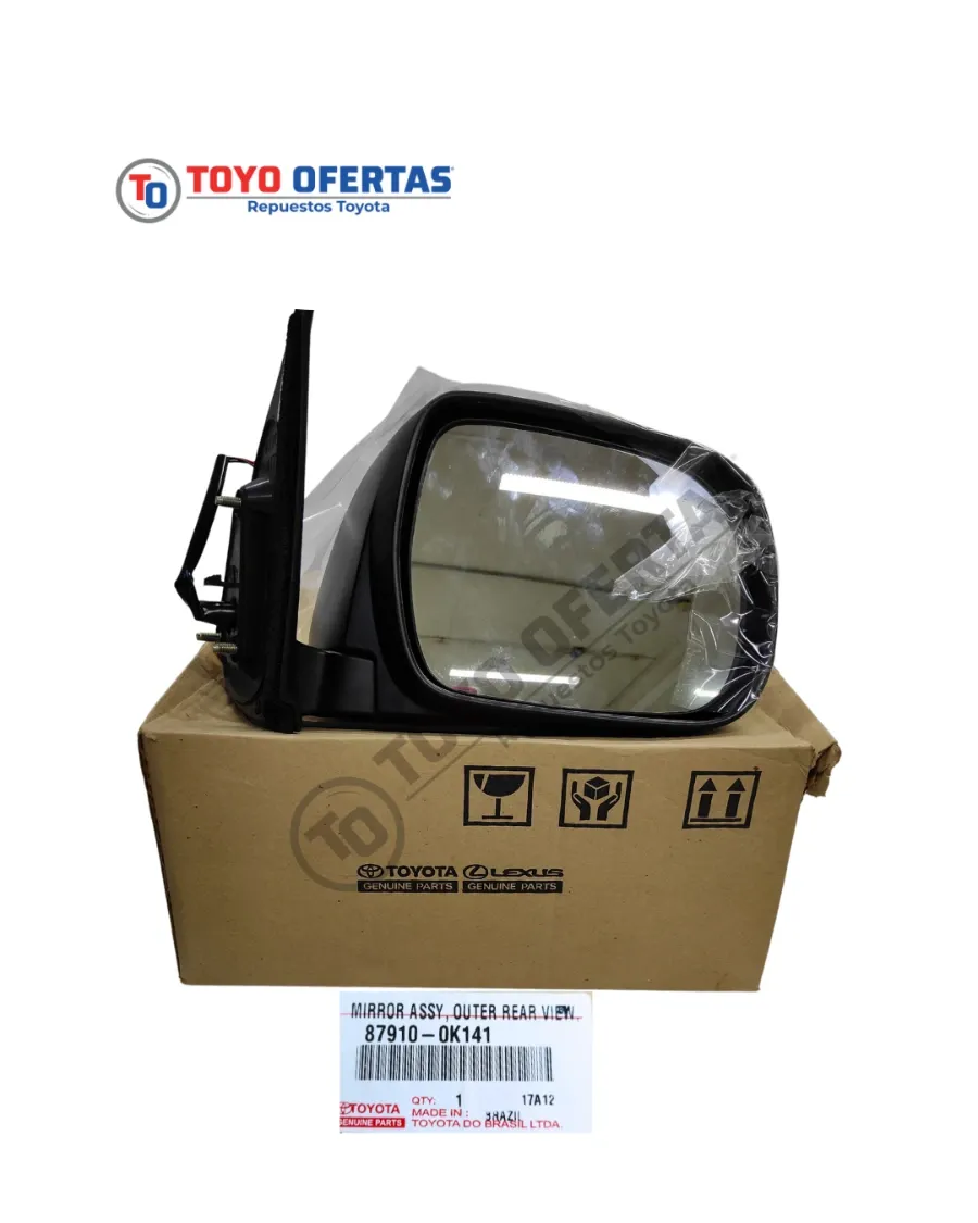 87910-0K141 RETROVISOR DERECHO TOYOTA FORTUNER/ HILUX 06-12