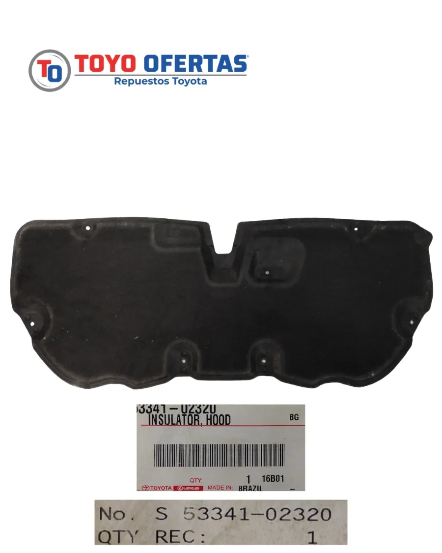 53341-02320 AISLANTE DE CAPOT TOYOTA COROLLA 14-20