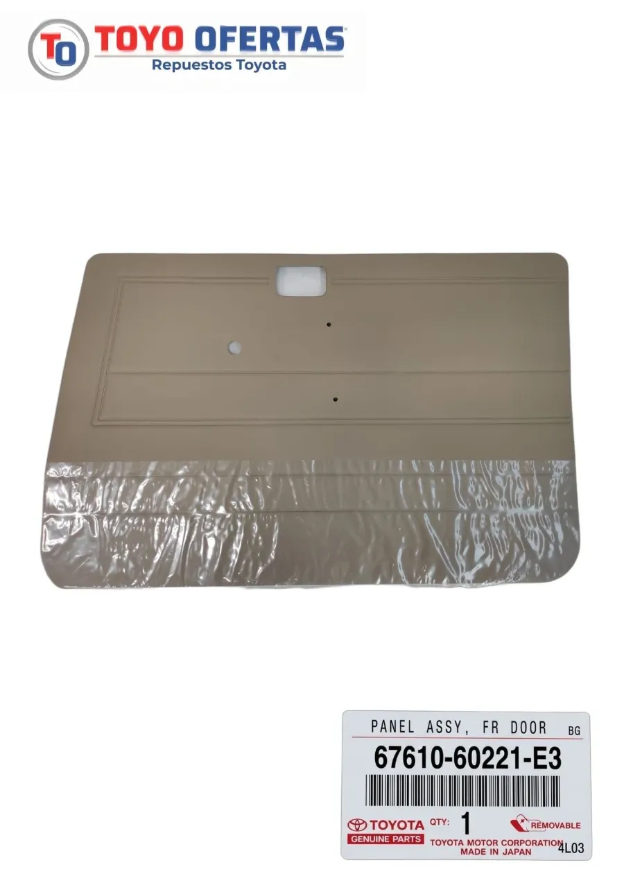 67610-60221-E3 TAPICERIA PUERTA DELANTERA DERECHA TOYOTA MACHITO 2007-2016