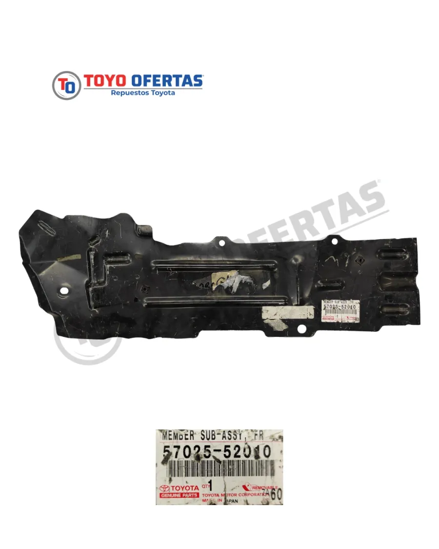 57025-52010 PLACA LATERAL FRONTAL EXTERIOR DERECHO TOYOTA YARIS 2006-2018
