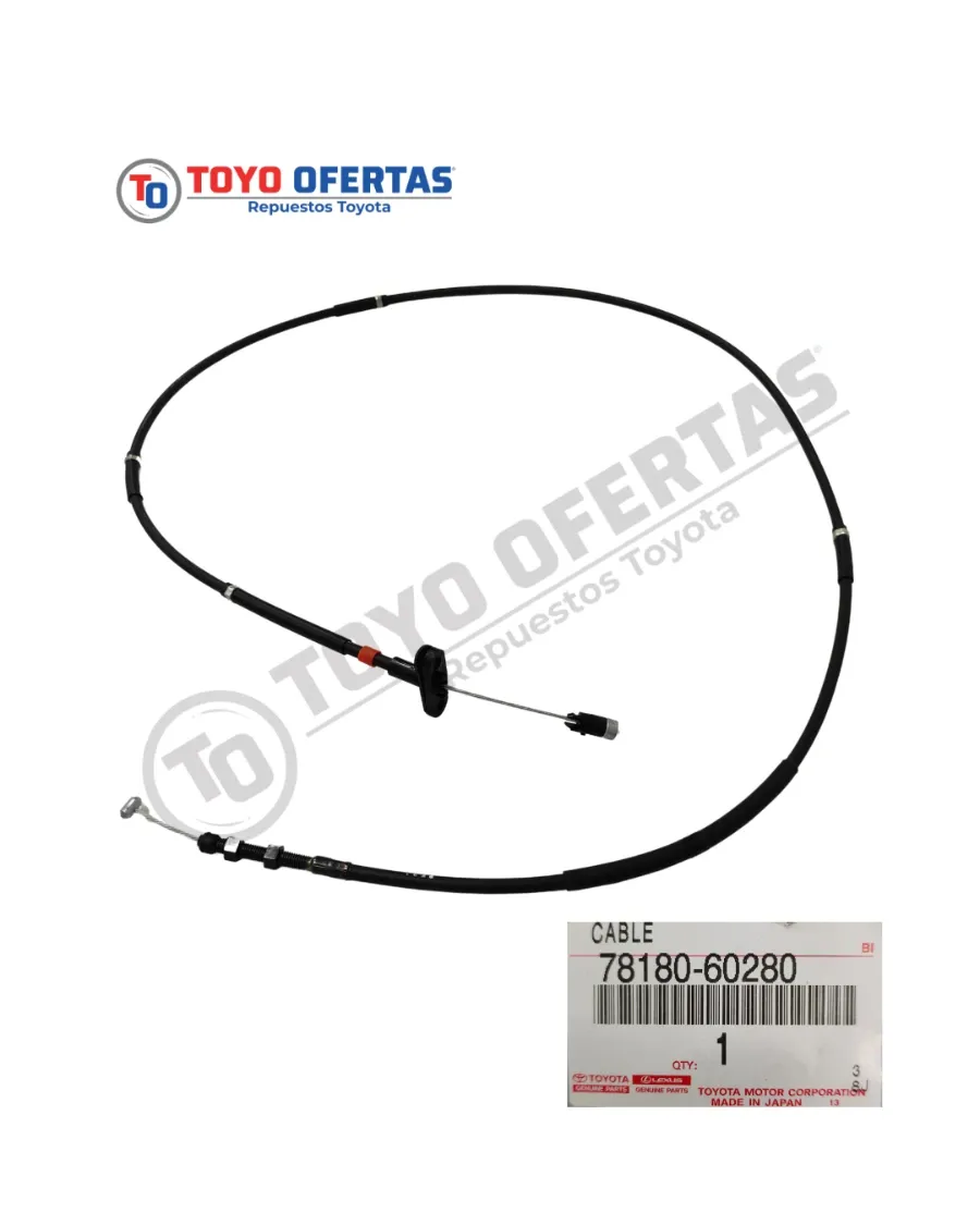 78180-60280 GUAYA DEL ACELERADOR TOYOTA AUTANA/BURBUJA