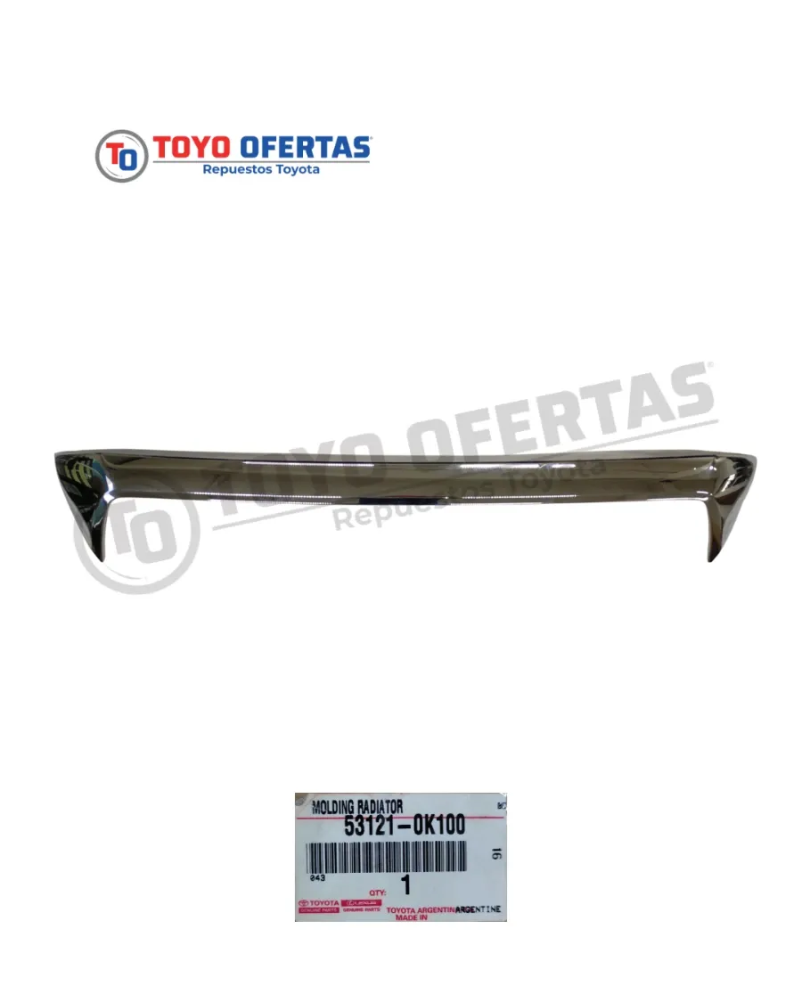 53121-0K100 MOLDURA O PLATINA DE PARRILLA TOYOTA HILUX 08-12