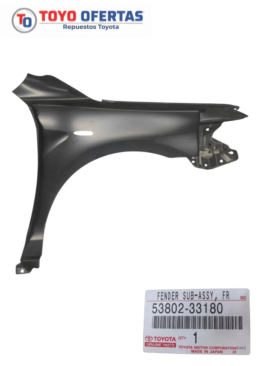 53802-33180 GUARDAFANGO DELANTERO IZQUIERDO TOYOTA CAMRY 06-09