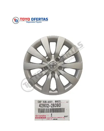 TAPA DE LA RUEDA, TOYOTA PREVIA 2006-2019 RIM 16 (42602-28390)